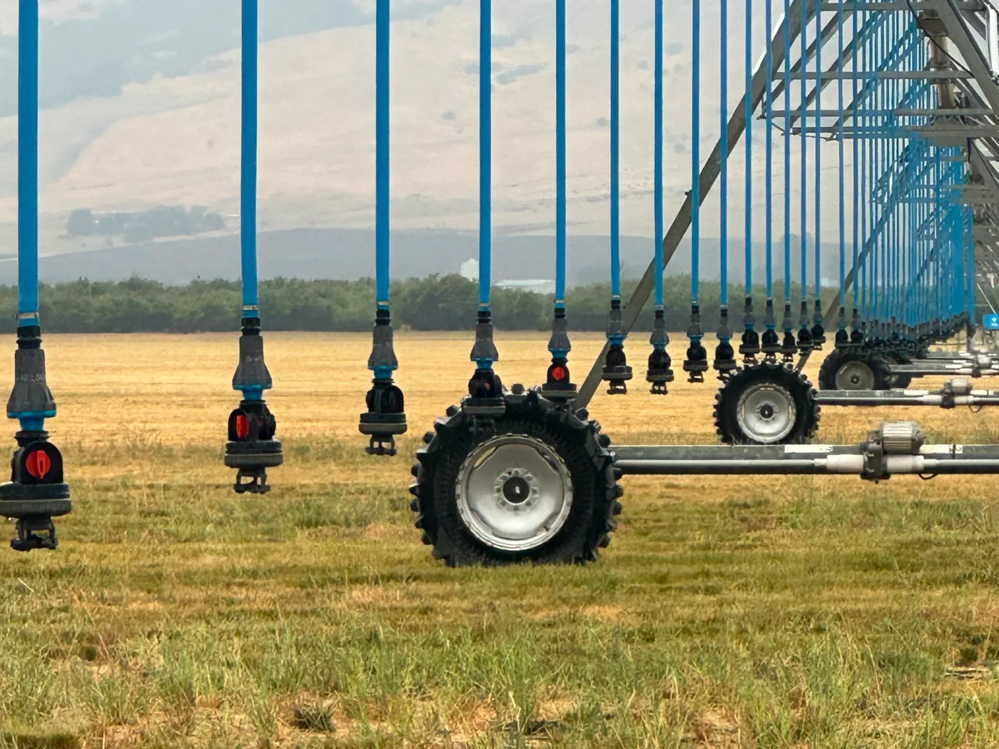 Galileo wheel installed on a pivot tower